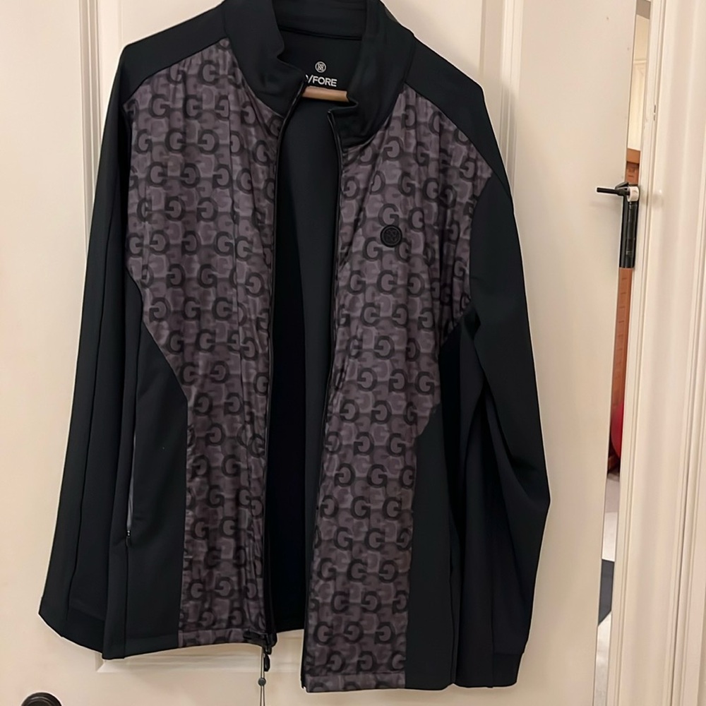 G/Fore size L jacket black and tan brand new